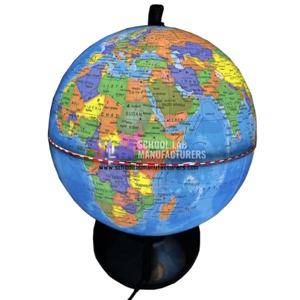 School Lab 8Inch Plastic World Globe With Light