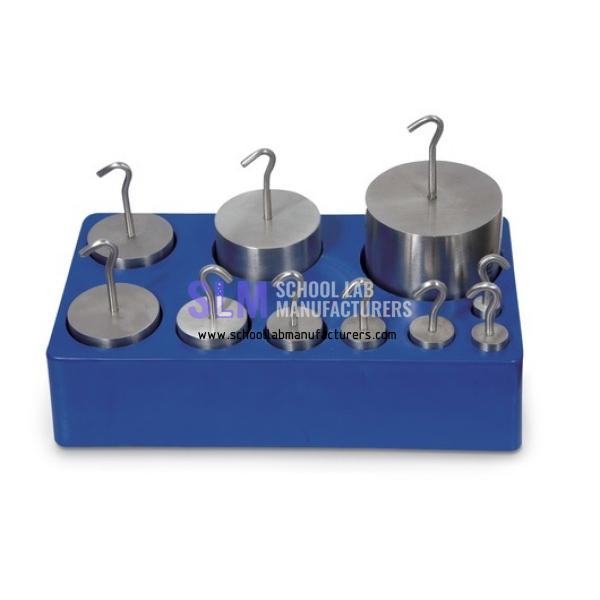 School Lab Basic Hooked Weight Set Of 10 Stainless Steel