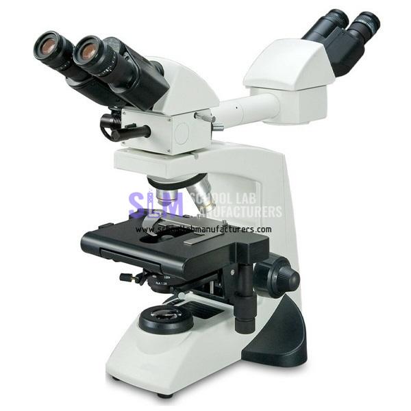 School Lab Binocular LED Dual View Teaching Microscope