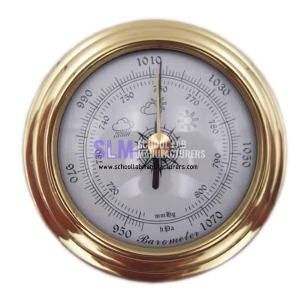 School Lab Brass Marine Barometer Dia 98mm