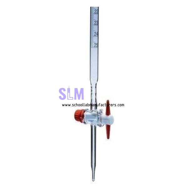 School Lab Burette, Class-B, with Glass Key