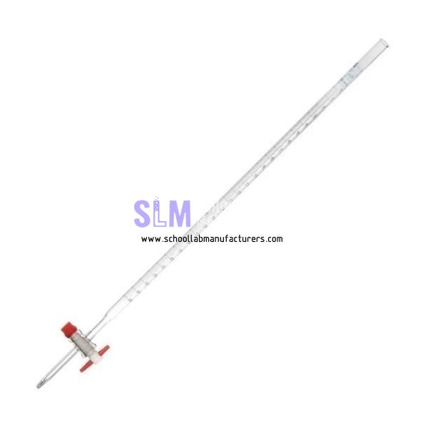 School Lab Burette, Class-B, with PTFE Key Stopcock