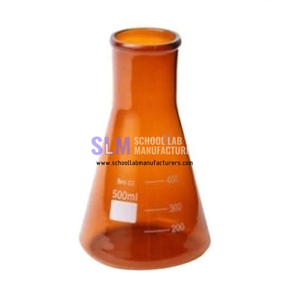 School Lab Conical Flask Amber