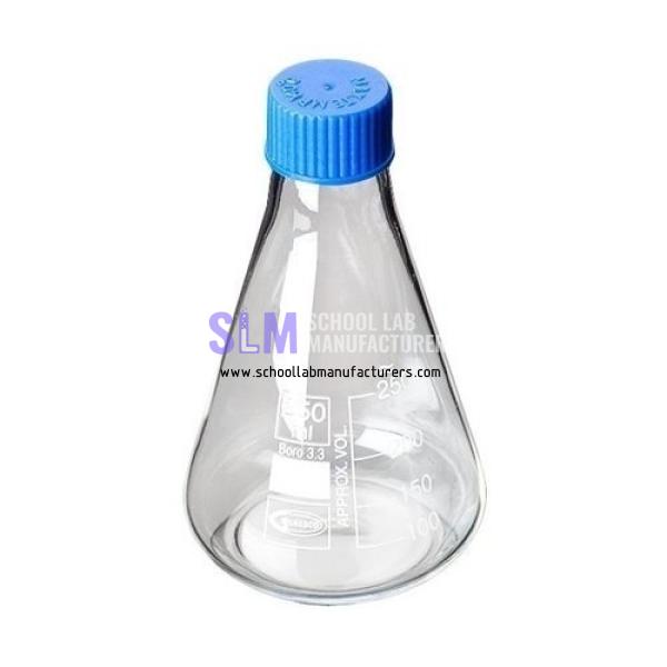 School Lab Conical Flask with Screw Cap