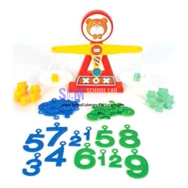 School Lab Dish Balance with Weight Number