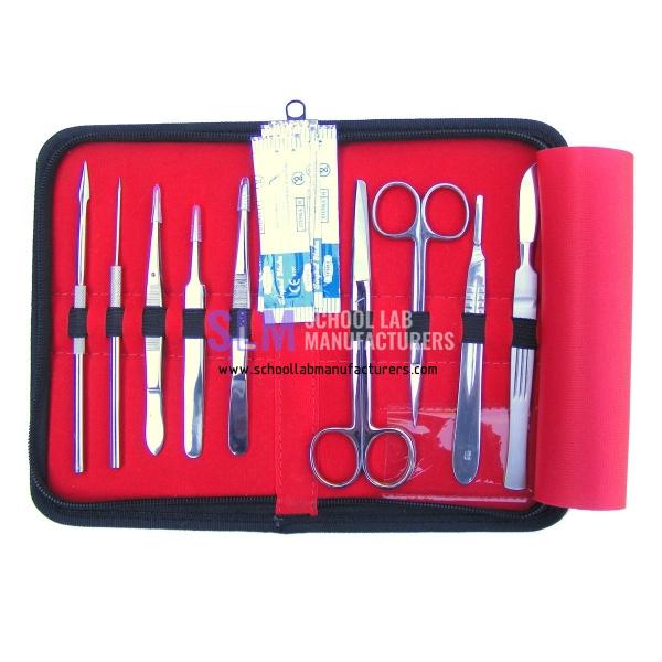 School Lab Dissecting Instruments, Economy Set of 8