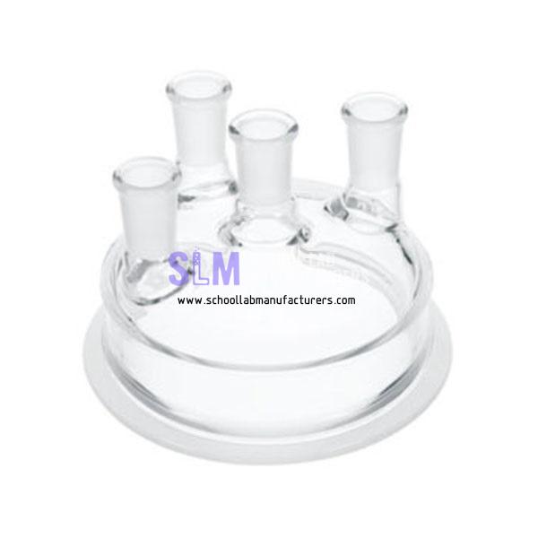 School Lab Four Neck Reaction Flask Lid
