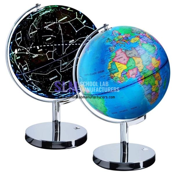 School Lab Illuminated Constellation World Globe