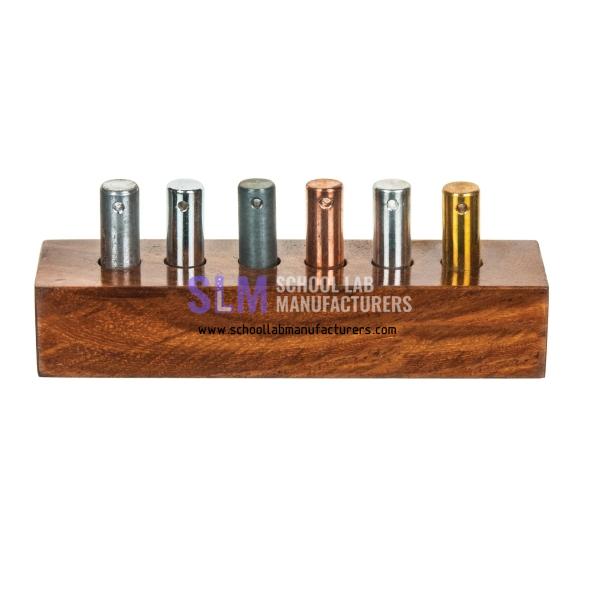 School Lab Metal Cylinders Set of 6