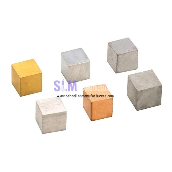 School Lab Metal Density Cubes Set of 6