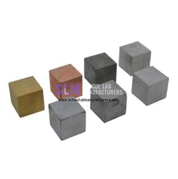 School Lab Metal Density Cubes Set of 7