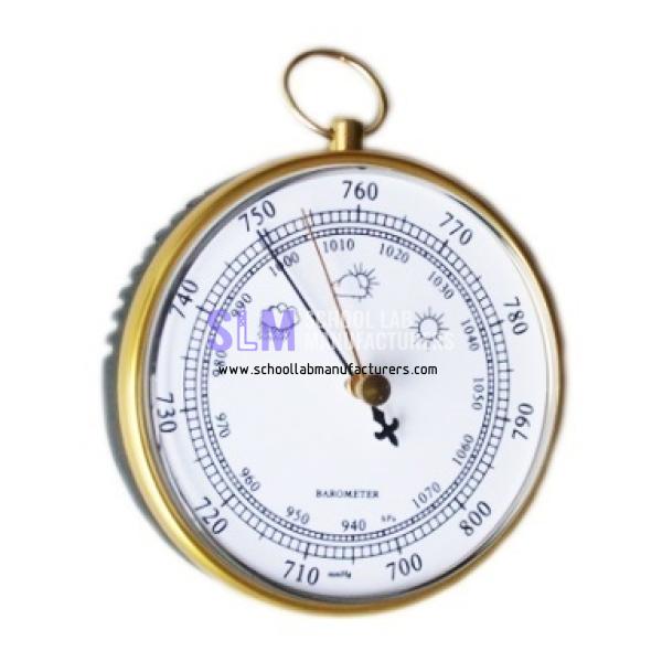 School Lab Metal Ring And Frame Barometer