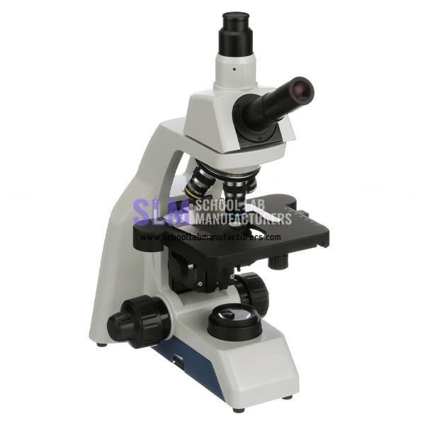School Lab Monocular LED Microscope with Vertical Camera Port
