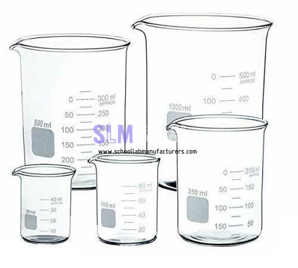 School Lab Pyrex Beaker Set of 5