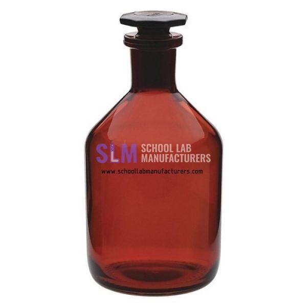 School Lab Reagent Bottle Narrow Mouth Amber Glass