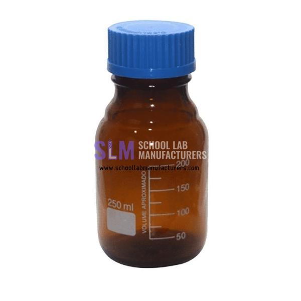 School Lab Reagent Bottles Amber