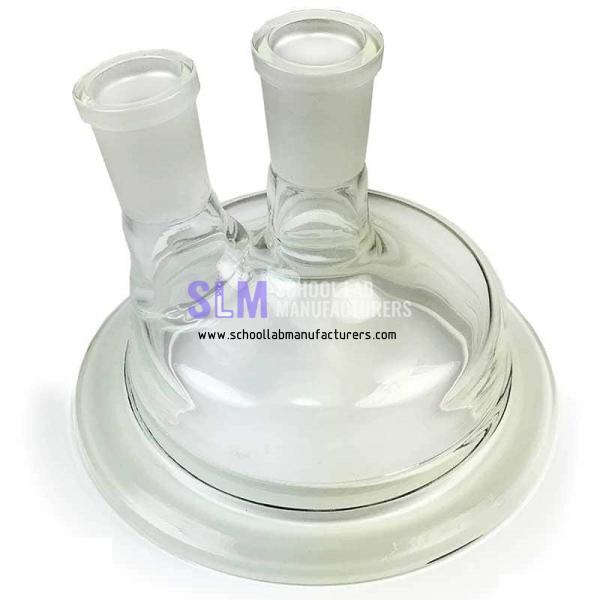 School Lab Two Neck Reaction Flask Lid