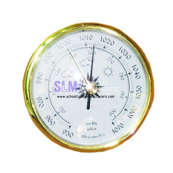 School Lab Wall Clock Barometer Dia 80mm